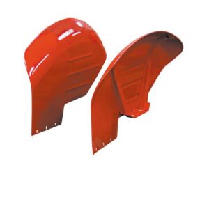 Mudguard Late MF135-240 Curved pair Steel Gey- B3281